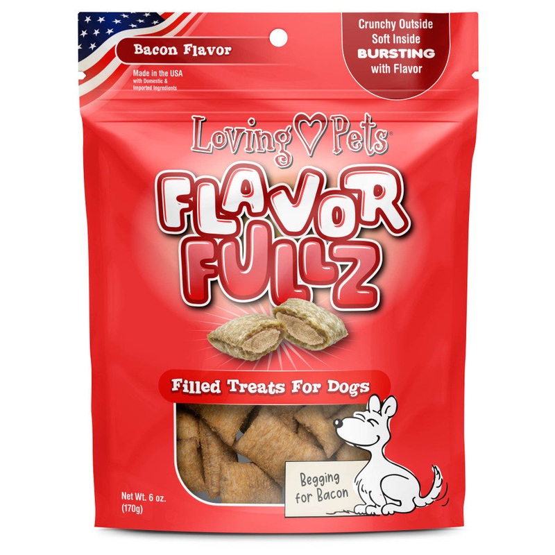 Loving Pets Flavorfullz Dog Treats 6oz Bacon