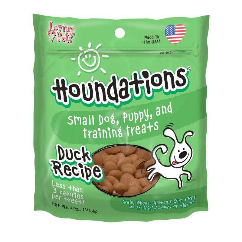 Loving Pets Houndations Dog Training Treats 4oz Duck