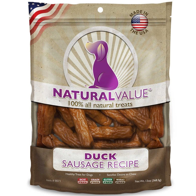 Loving Pets Natural Value Soft Chew Dog Treats 13oz Duck Sausages