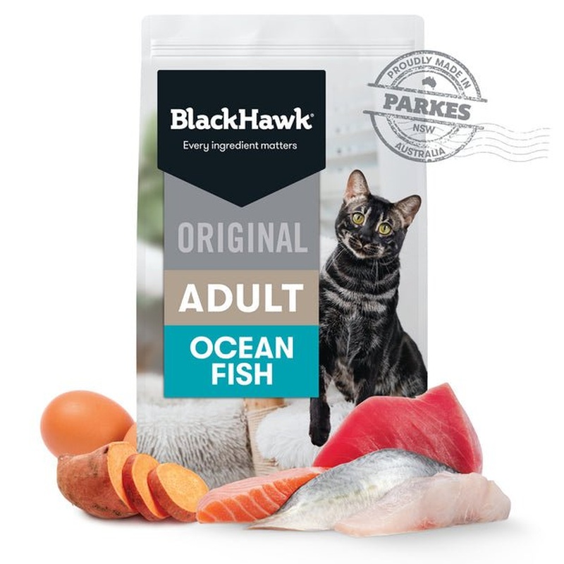 Black Hawk Dry Cat Food Adult Ocean Fish