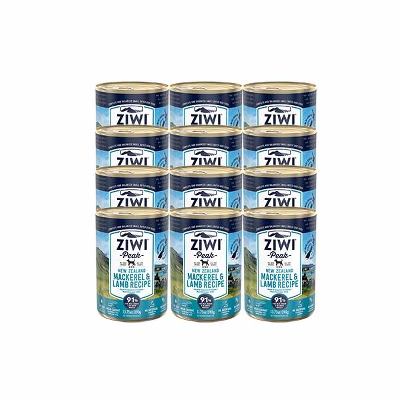Ziwi Peak Wet Dog Food Mackerel & Lamb 12x390g