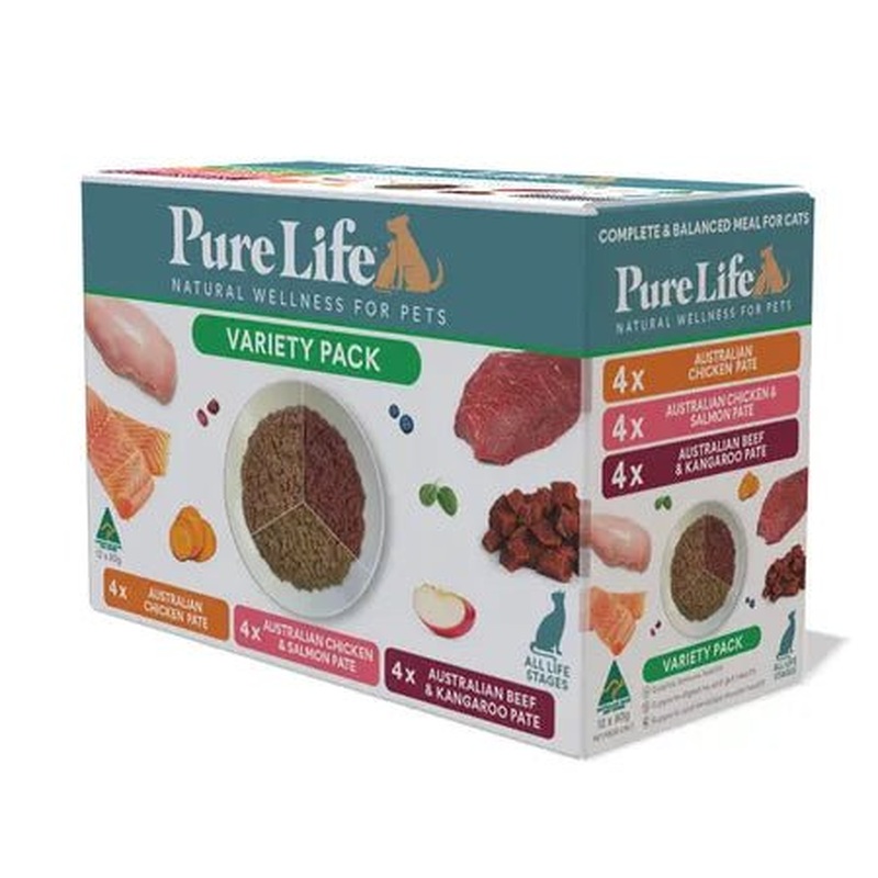 Pure Life Adult Wet Cat Variety Pack 12 x 80g