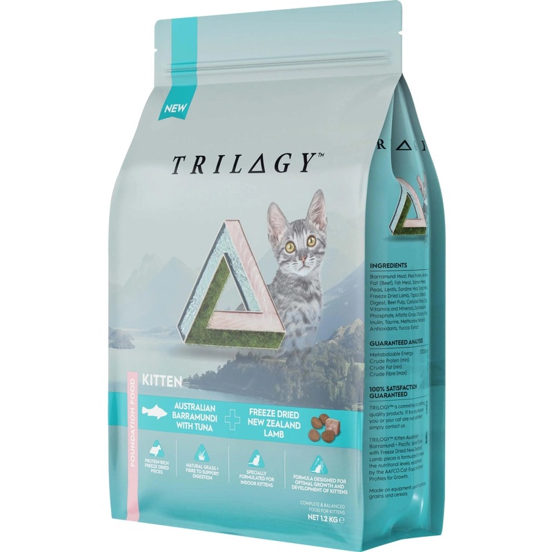 Trilogy Dry Kitten Food Barramundi and Tuna 1.2kg