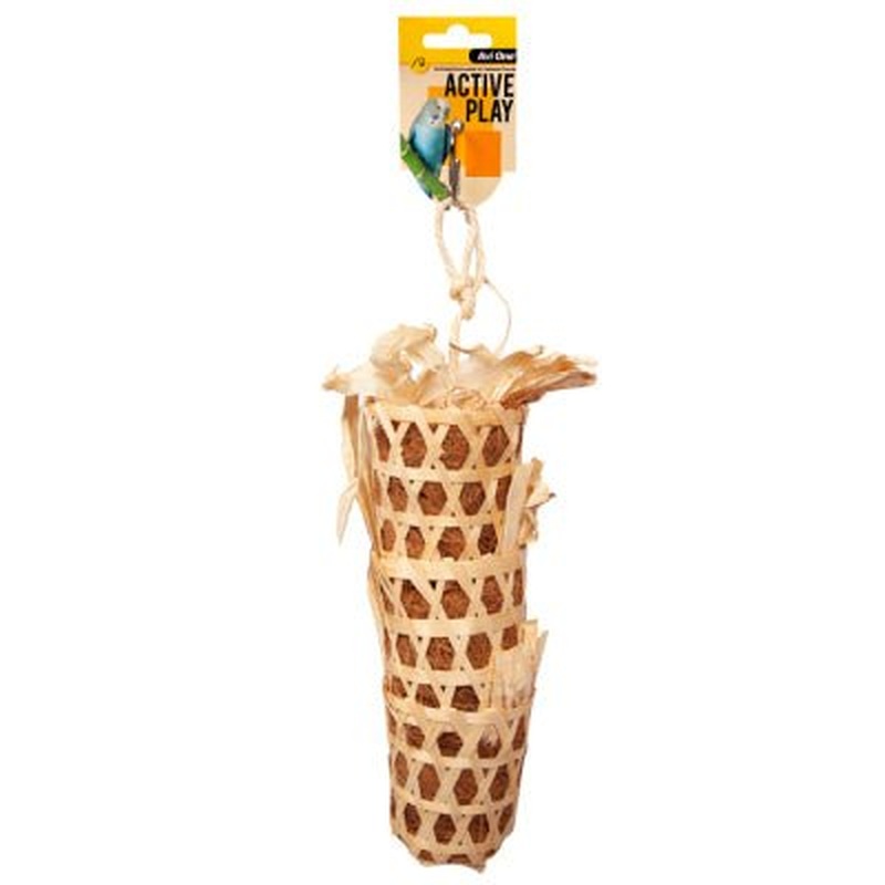Avi One Bird Toy Triple Bamboo Basket
