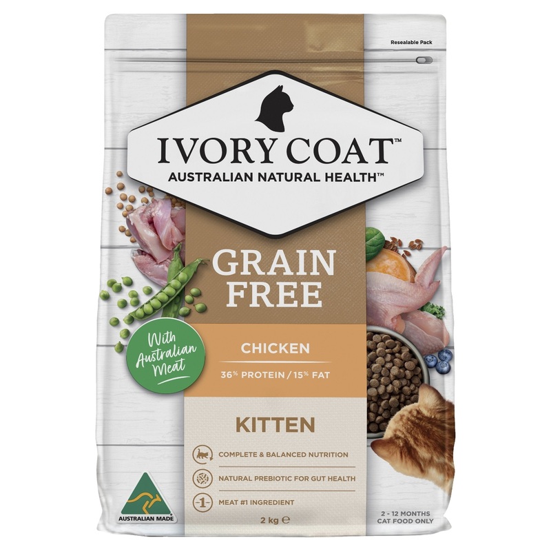 Ivory Coat Grain Free Cat Kitten Food Chicken 2kgs