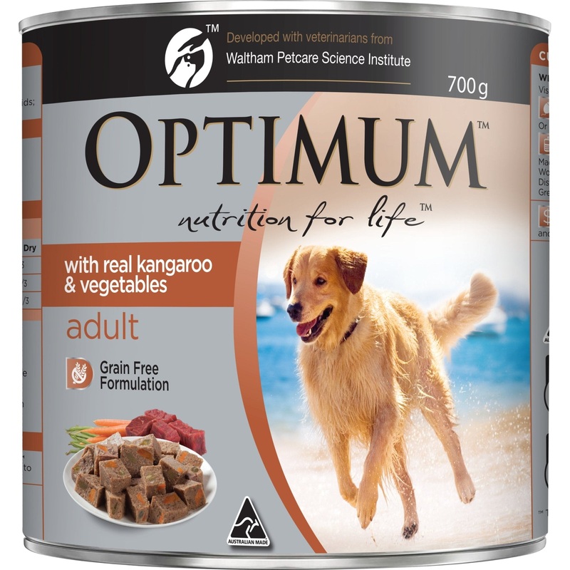 Optimum Wet Dog Food Adult Kangaroo & Vegetables 12x700g