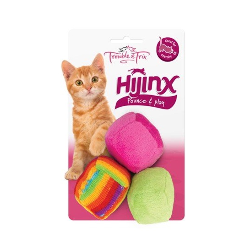 Trouble & Trix Cat Toy HiJinx Balls 3 Pack