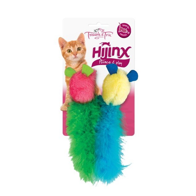 Trouble & Trix Cat Toy HiJinx Tweet Mice 2 Pack