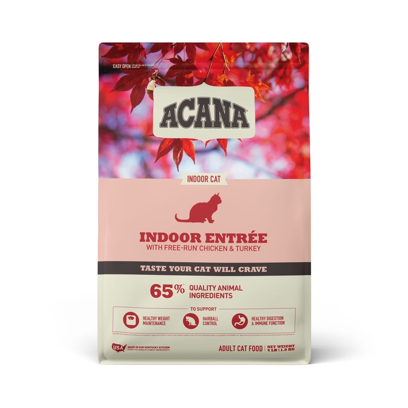 Acana Dry Cat Food for Indoor Cats  Indoor Entre  Chicken  Turkey  Whole Herring  and Rabbit  4lb