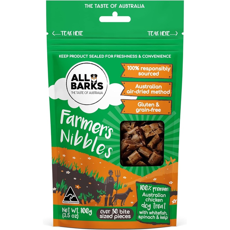 All Barks Farmers Nibbles Chicken Dog Treats 110g