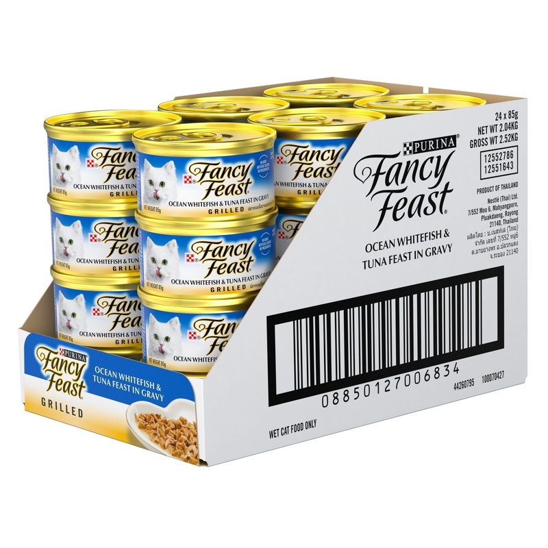 Fancy Feast Grilled Ocean Whitefish & Tuna in Gravy 85gx24