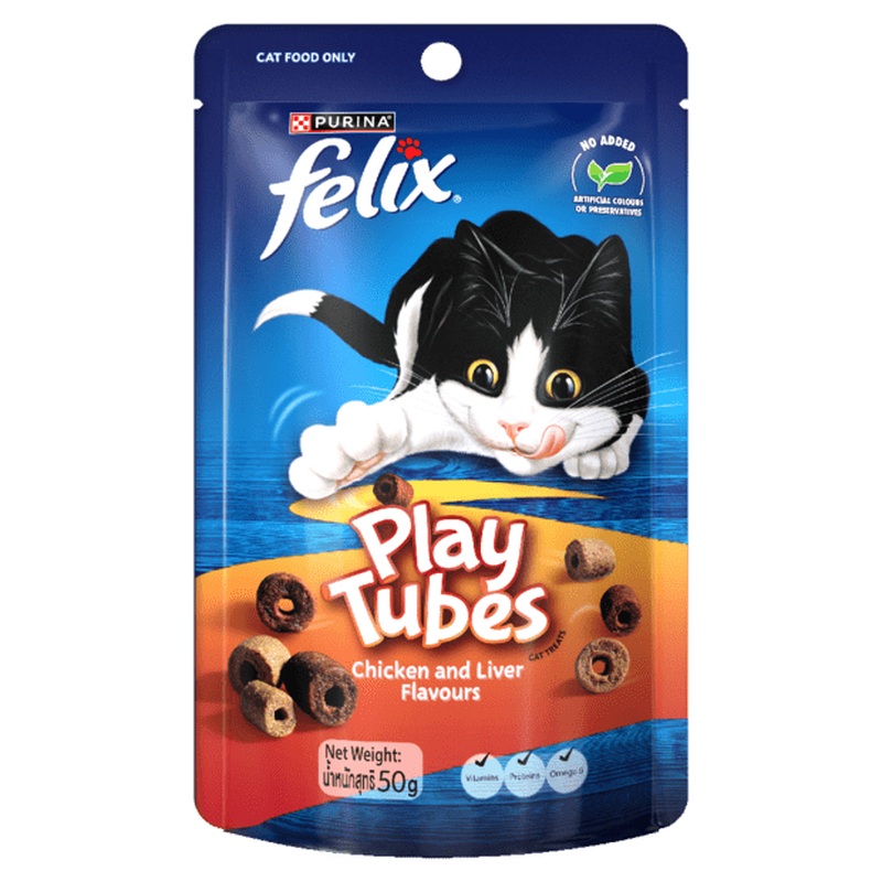 Felix Play Tubes Chicken and Liver Flavours 50g