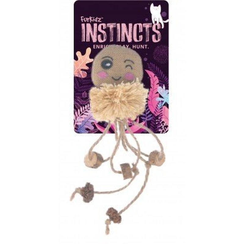 Furkidz Cat Toy Burlap Octopus