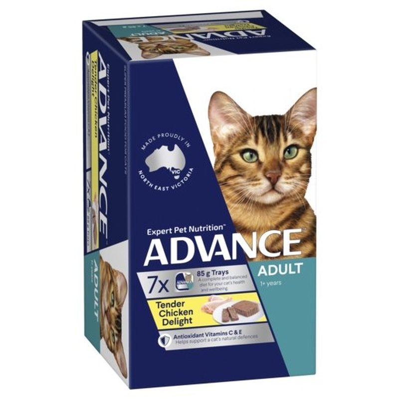 Advance Wet Cat Food Adult Tender Chicken 7x85g