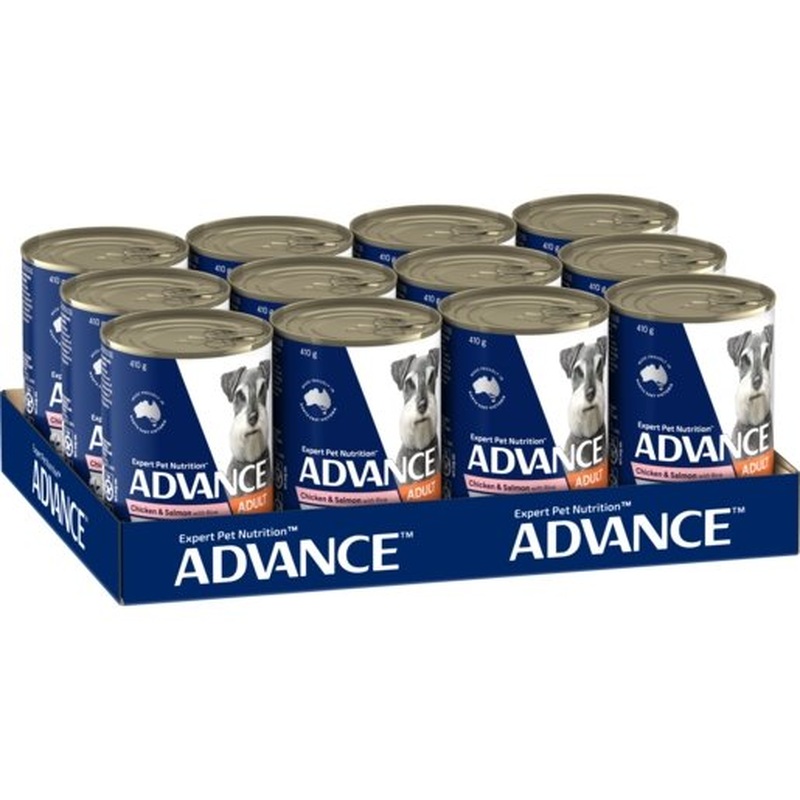 Advance Wet Dog Food Adult Chicken And Salmon 12x400g