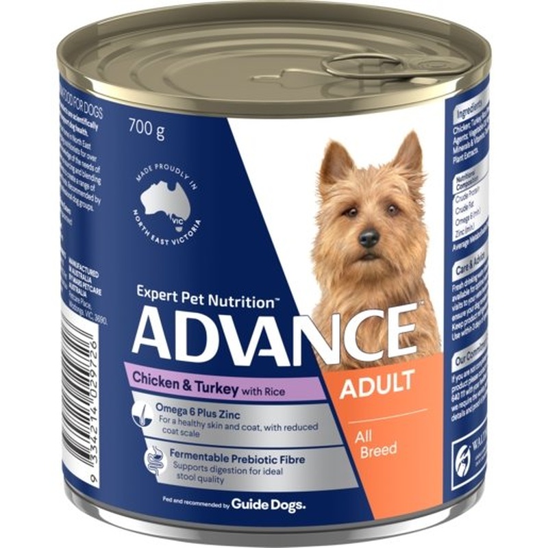 Advance Wet Dog Food Adult Chicken And Turkey 700g