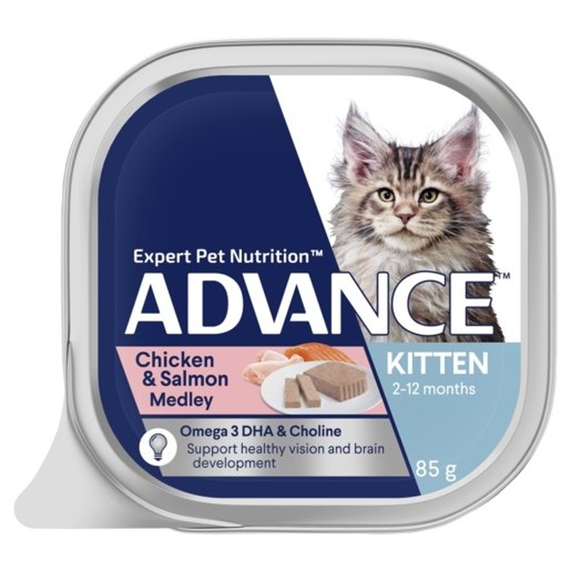 Advance Wet Kitten Food Chicken And Salmon 85g