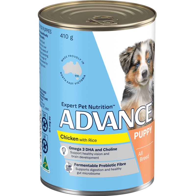 Advance Wet Puppy Food Chicken And Rice 12x410g