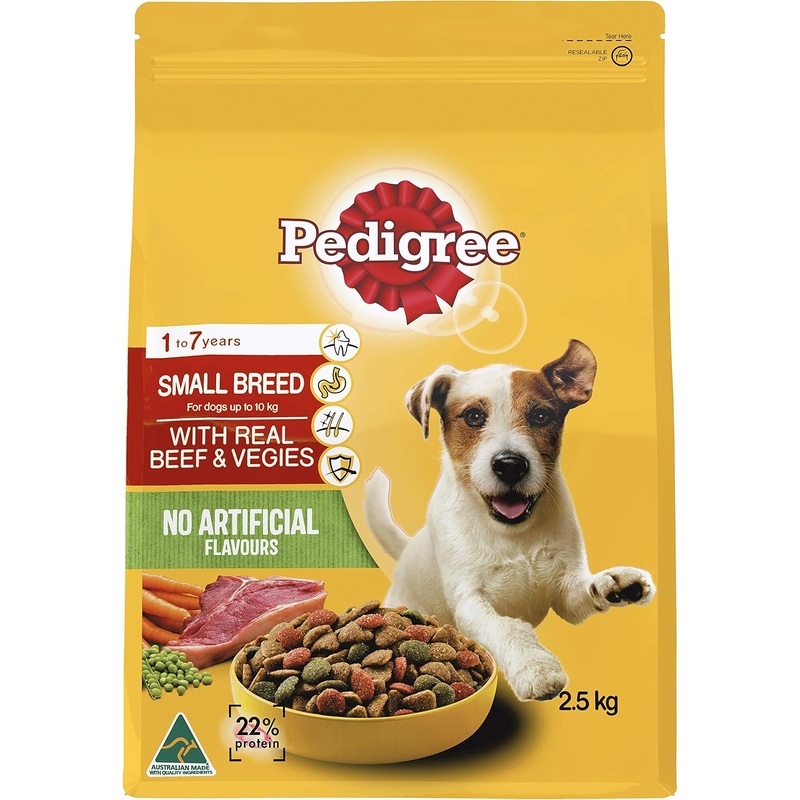 Pedigree Dry Dog Food Small Breed Beef & Vege 2.5kg