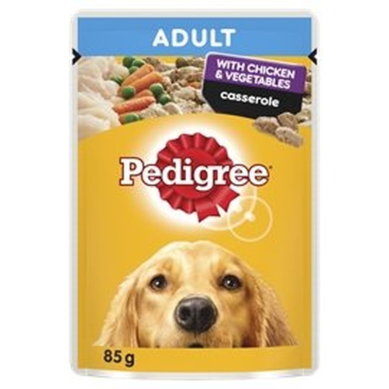 Pedigree Wet Dog Food Chicken Vegetable Casserole 15x85g