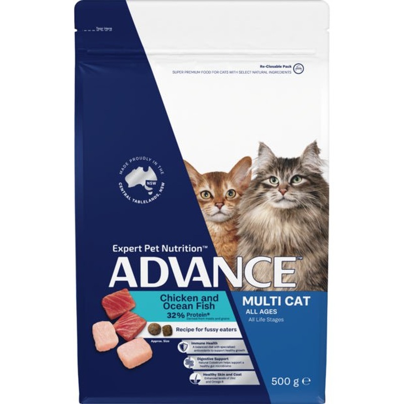 Advance Dry Cat Food Adult Multi Cat Chicken and Ocean Fish