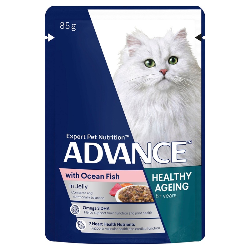 Advance Wet Cat Food Adult Healthy Ageing 8+ Ocean Fish 85g