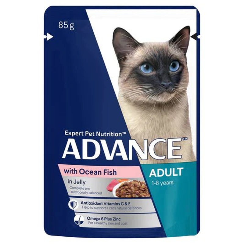Advance Wet Cat Food Adult Ocean Fish Jelly 85g