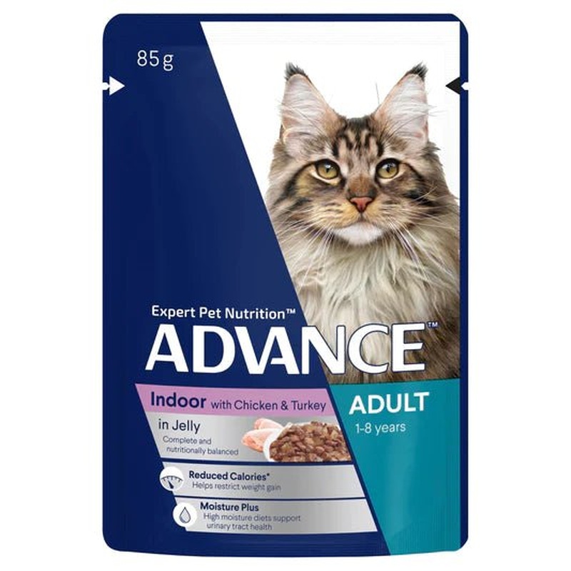 Advance Wet Cat Food Indoor Chicken and Turkey 85g