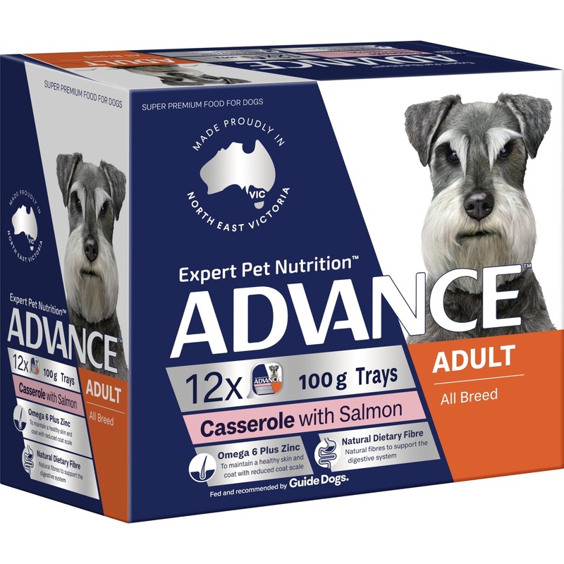 Advance Wet Dog Food Casserole with Salmon 12x100g