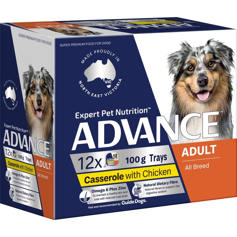 Advance Wet Dog Food Chicken Casserole 12x100g