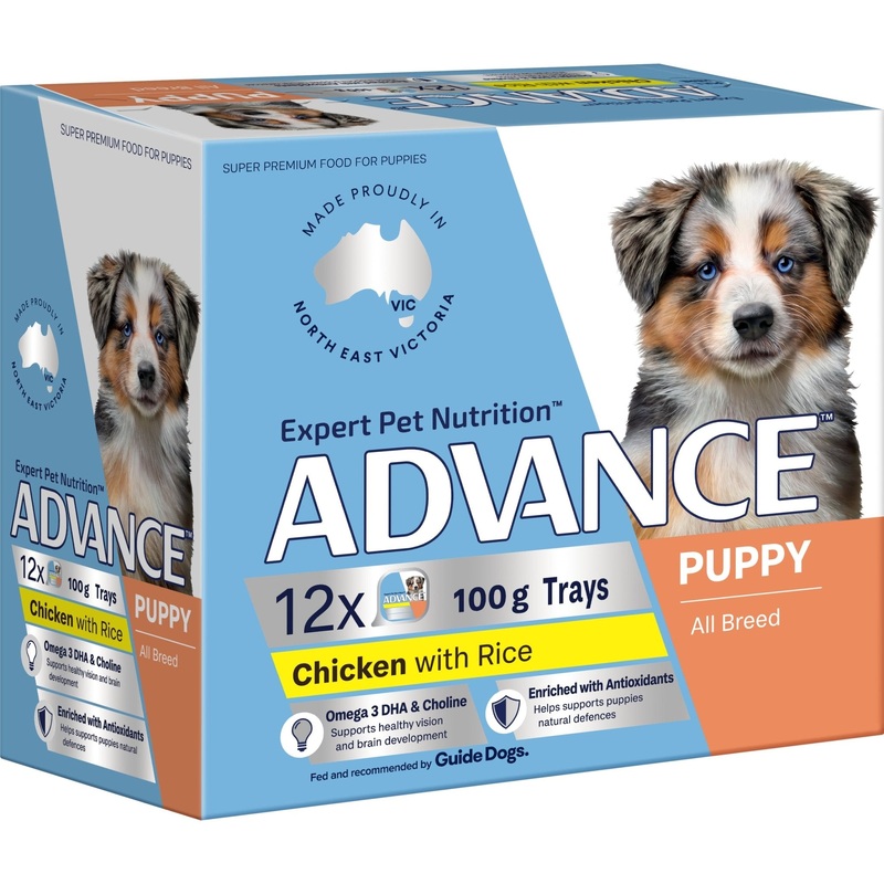 Advance Wet Dog Food Puppy Chicken and Rice 12x100g