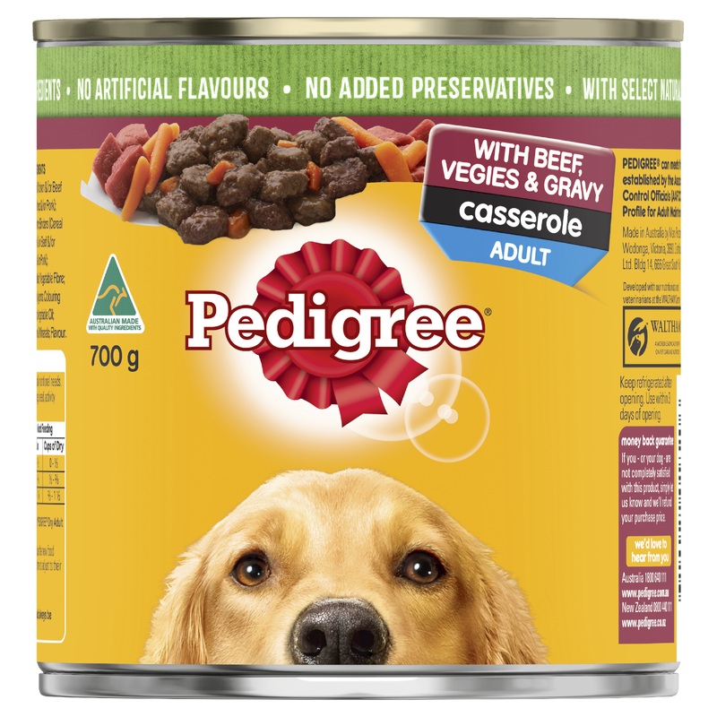 Pedigree Wet Dog Food Can Beef Casserole 700g