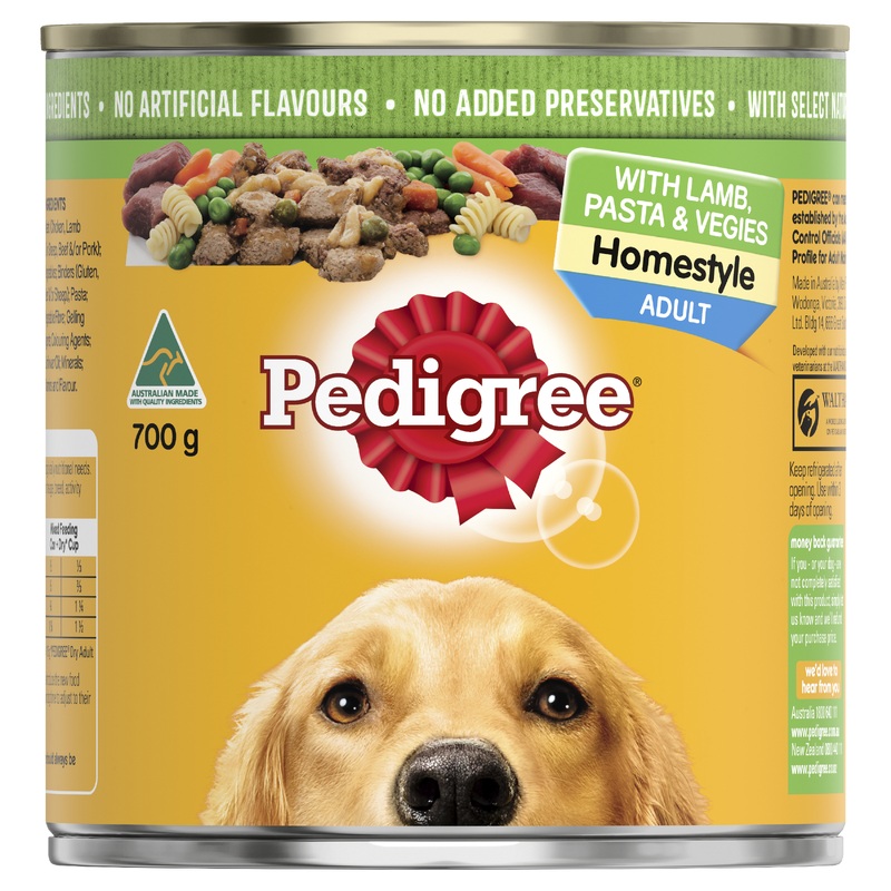 Pedigree Wet Dog Food Can Homestyle Lamb Pasta and Vegetables 700g
