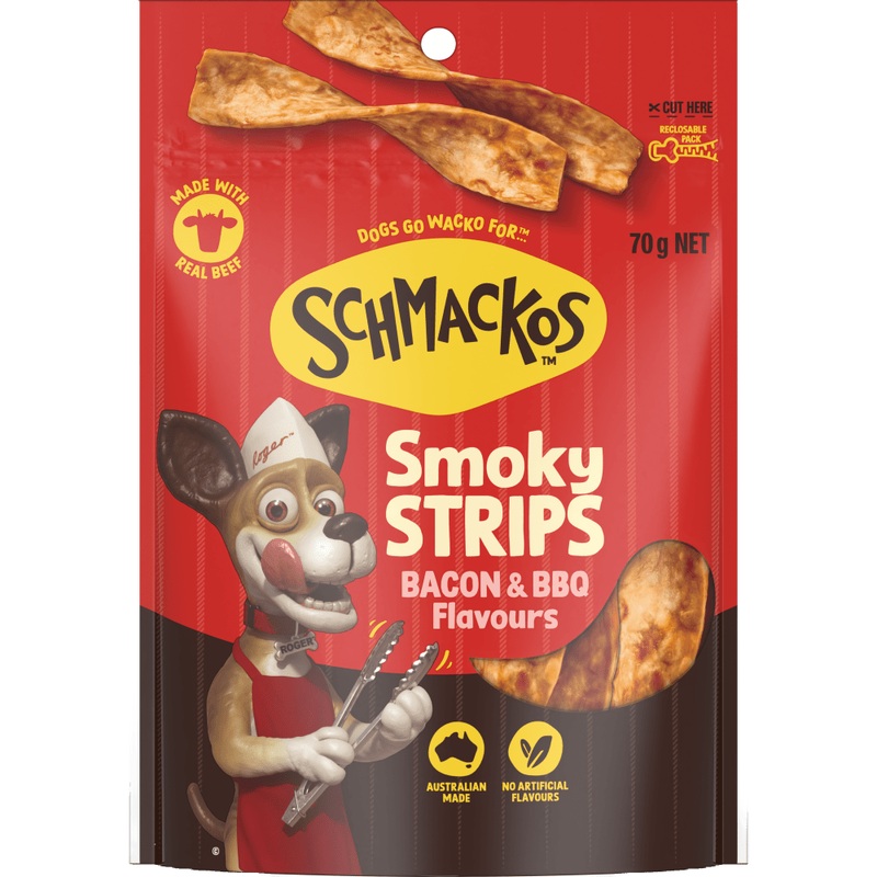 Schamckos BBQ and Smokey Flavour Bacon Strips 70g