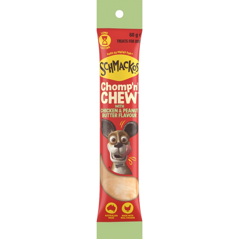Schmackos Chomp N Chew Peanut Butter Flavour Large Dog