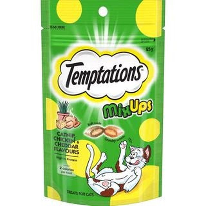 Temptaions Mix Ups Catnip,Chicken and Cheddar Flavours