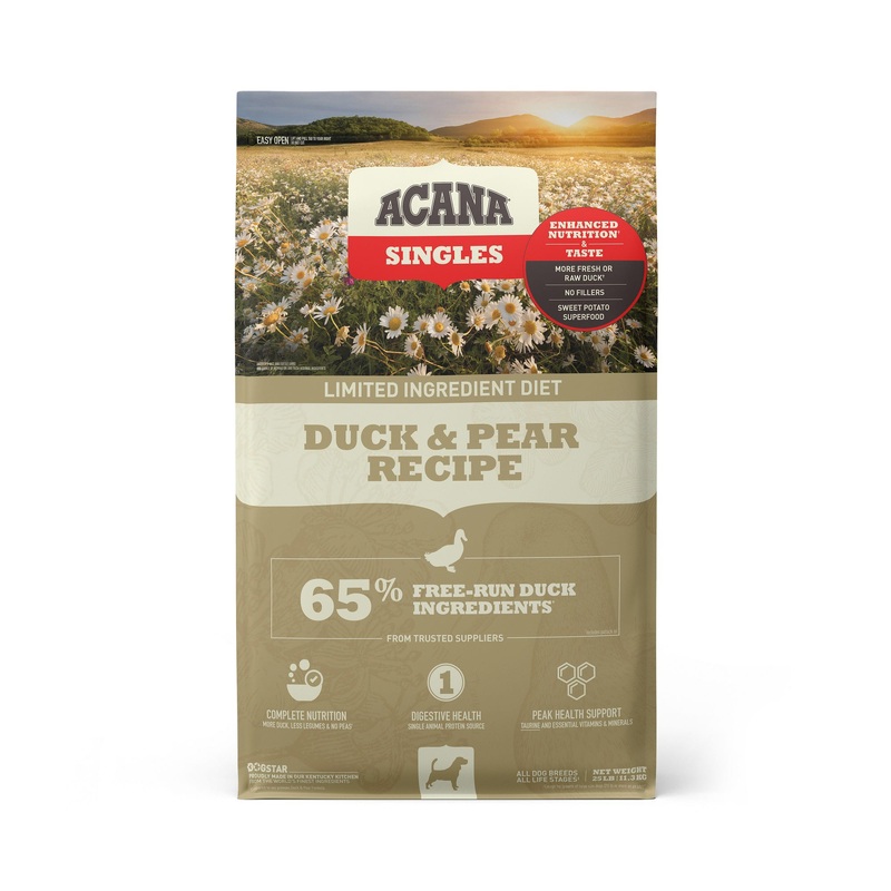 Acana Singles Duck & Pear Limited Ingredient  High-Protein Dog Food 22.5lb