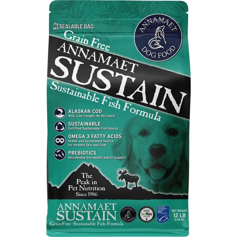 Annamaet Sustain Dog Food Grain-Free Fish Formula 12lb