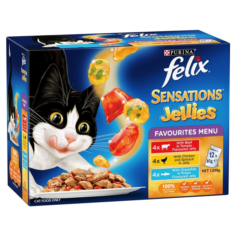 Felix Sensations Jelly Favourites Menu 12x85g