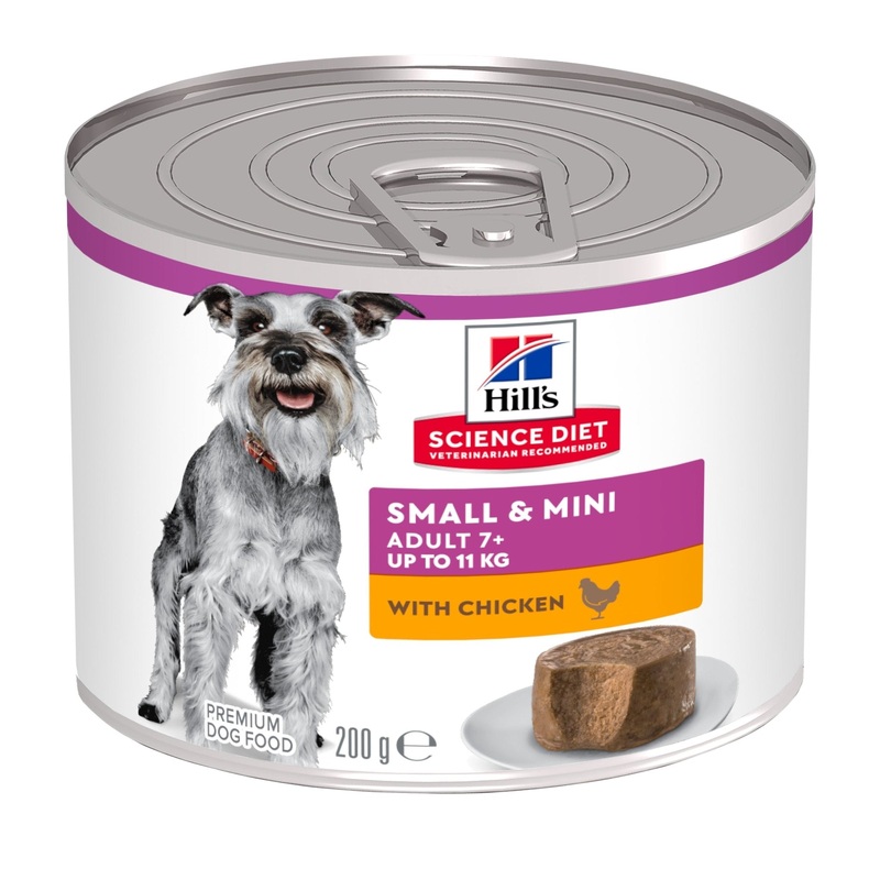 Hill's Science Diet Adult 7+ Small and Mini Chicken Canned Dog Food 200g