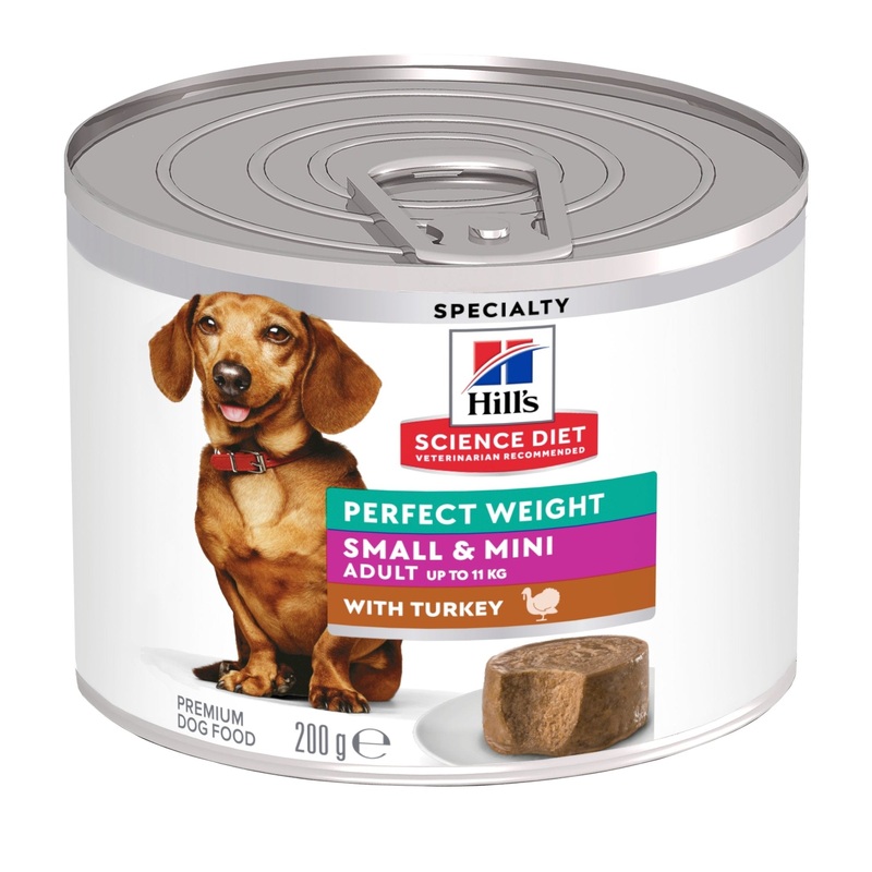 Hill's Science Diet Adult Perfect Weight Small and Mini Turkey Canned Dog Food 200g