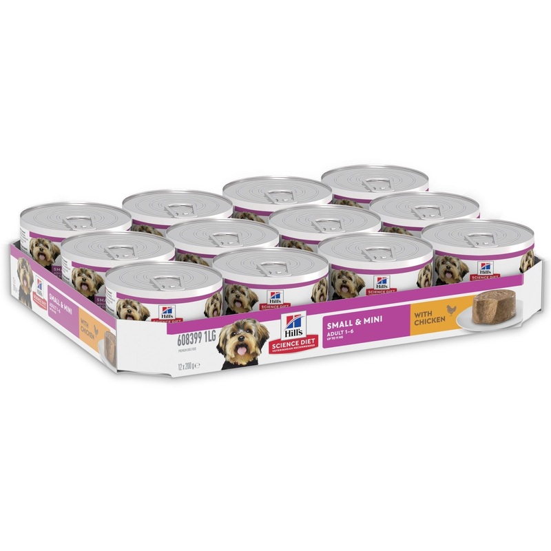 Hill's Science Diet Adult Small and Mini Chicken Canned Dog Food 12x200g