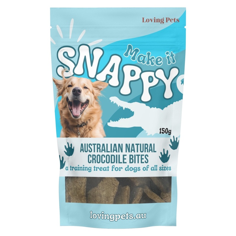 Loving Pets Australian Natural Dog Treats Crocodile Bites 150g