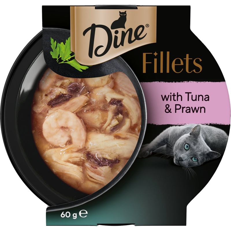Dine Cat Food Fillet with Tuna and Prawn 60g