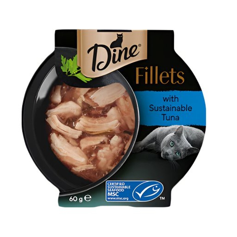 Dine Cat Food Fillets with Sustainable Tuna 60g