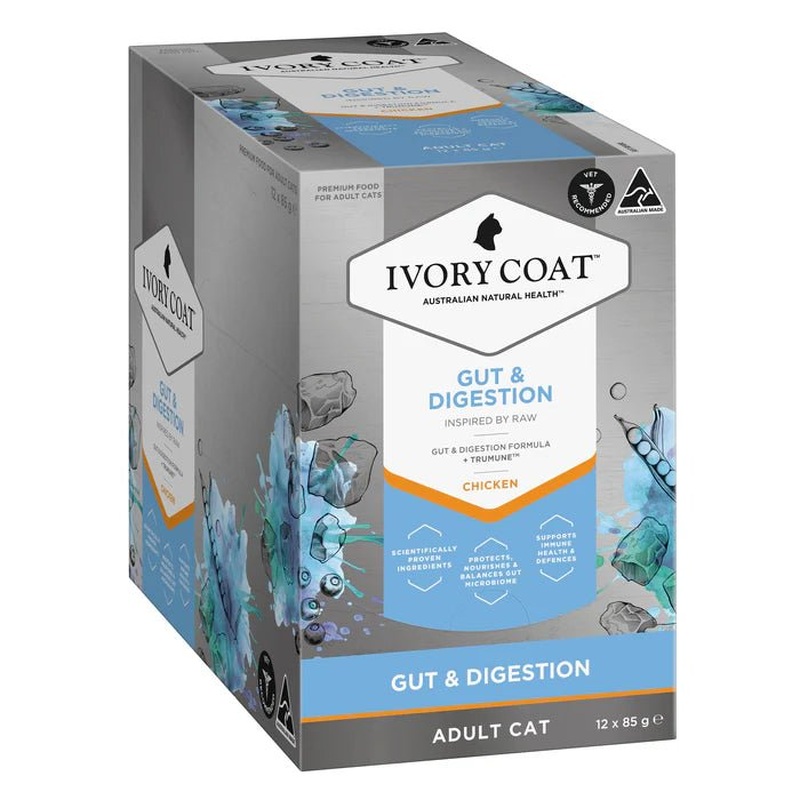 Ivory Coat Raw Health Wet Cat Food Chicken Gut and Digestion