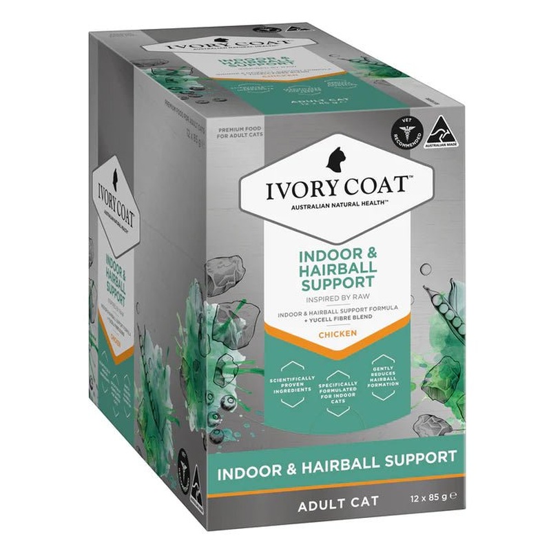 Ivory Coat Raw Health Wet Cat Food Chicken Indoor and Hairball Support