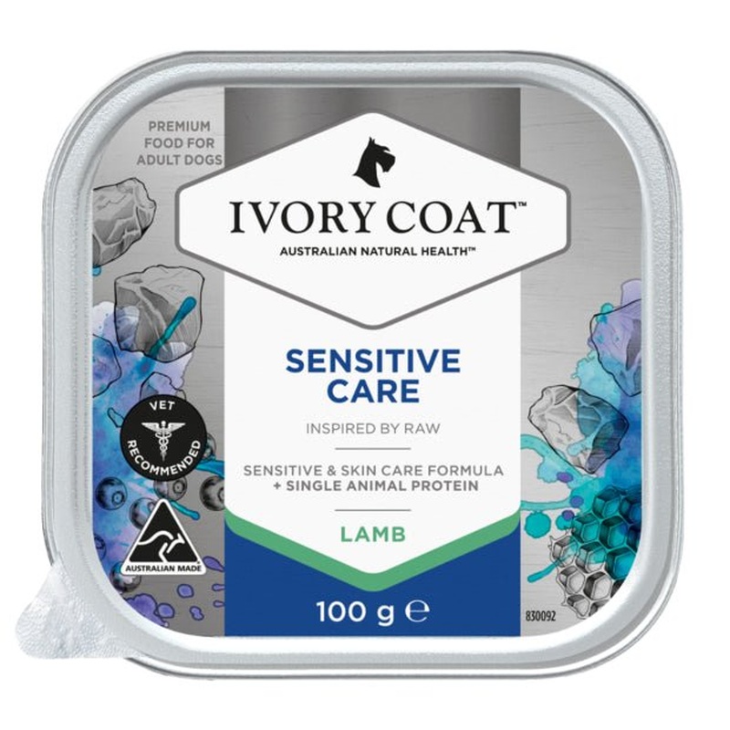 Ivory Coat Raw Health Wet Dog Food Sensitive Care Lamb 100g