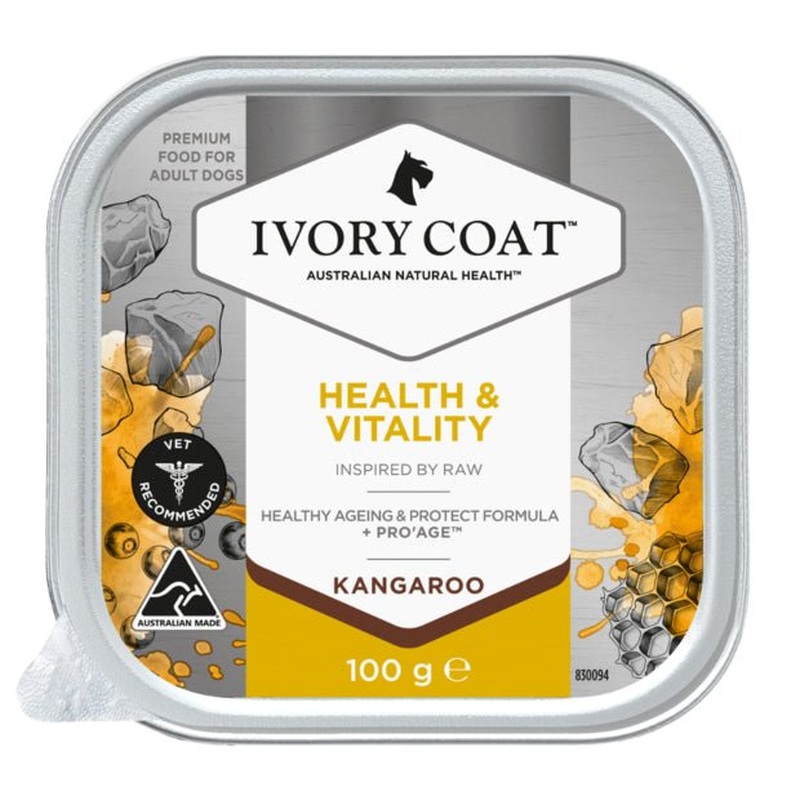 Ivory Coat Raw Health Wet Food Health and Vitality Kangaroo 100g