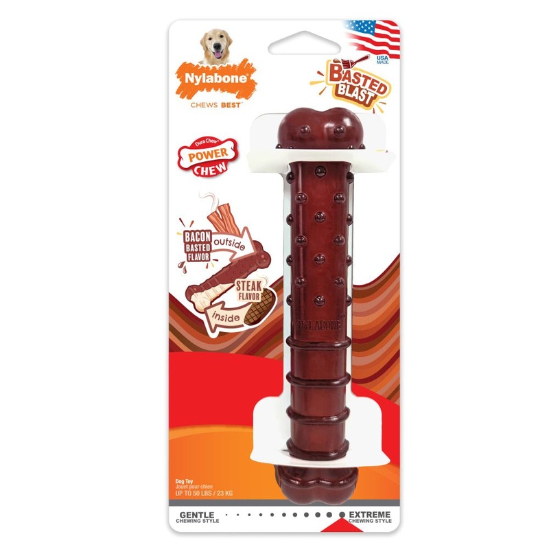 Nylabone Power Basted Bone Steak/Bacon Flavour Giant